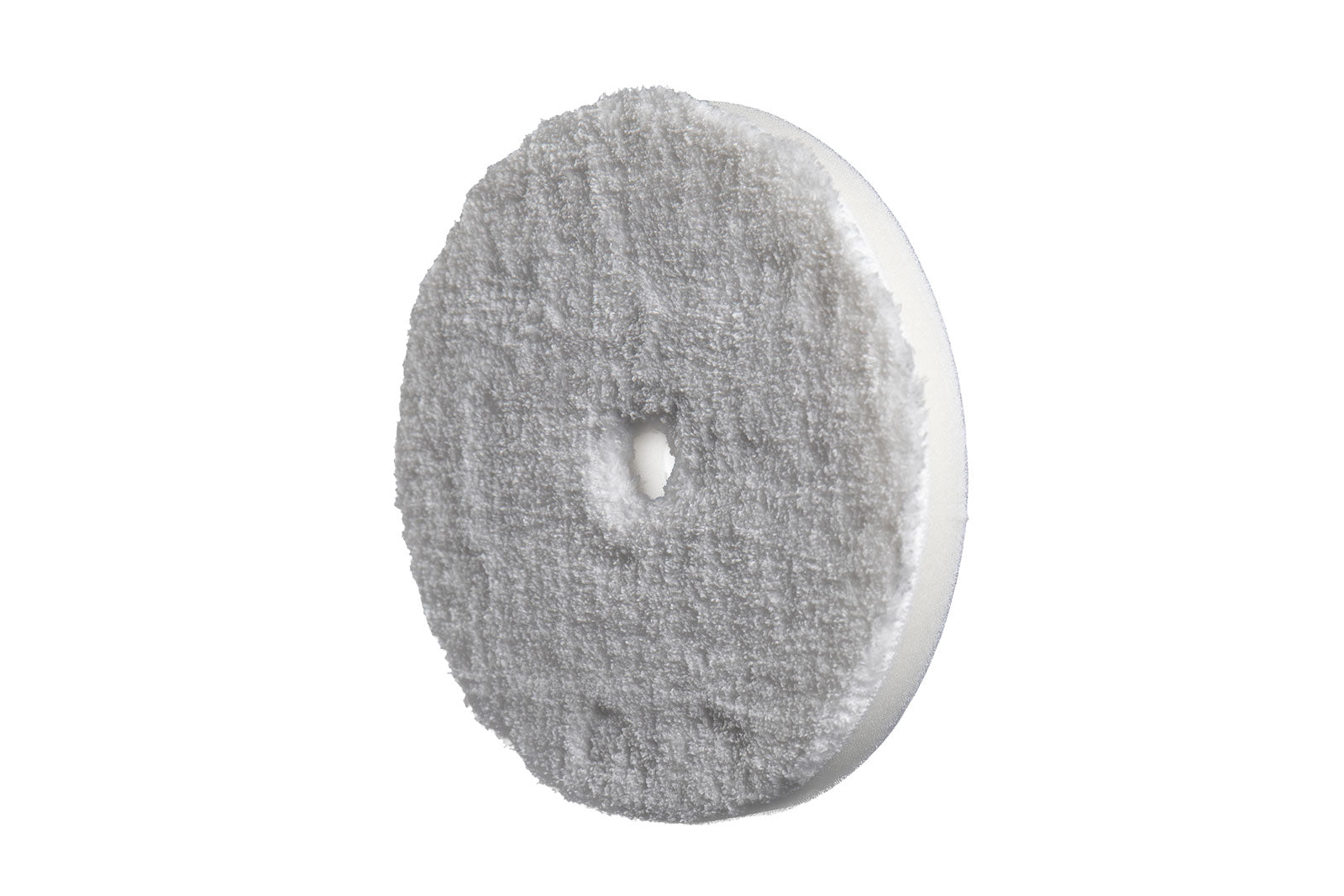 Close-up of RUPES D-A ULTRA-FINE Microfiber Polishing Pad showing unique microfiber material for fine polishing.