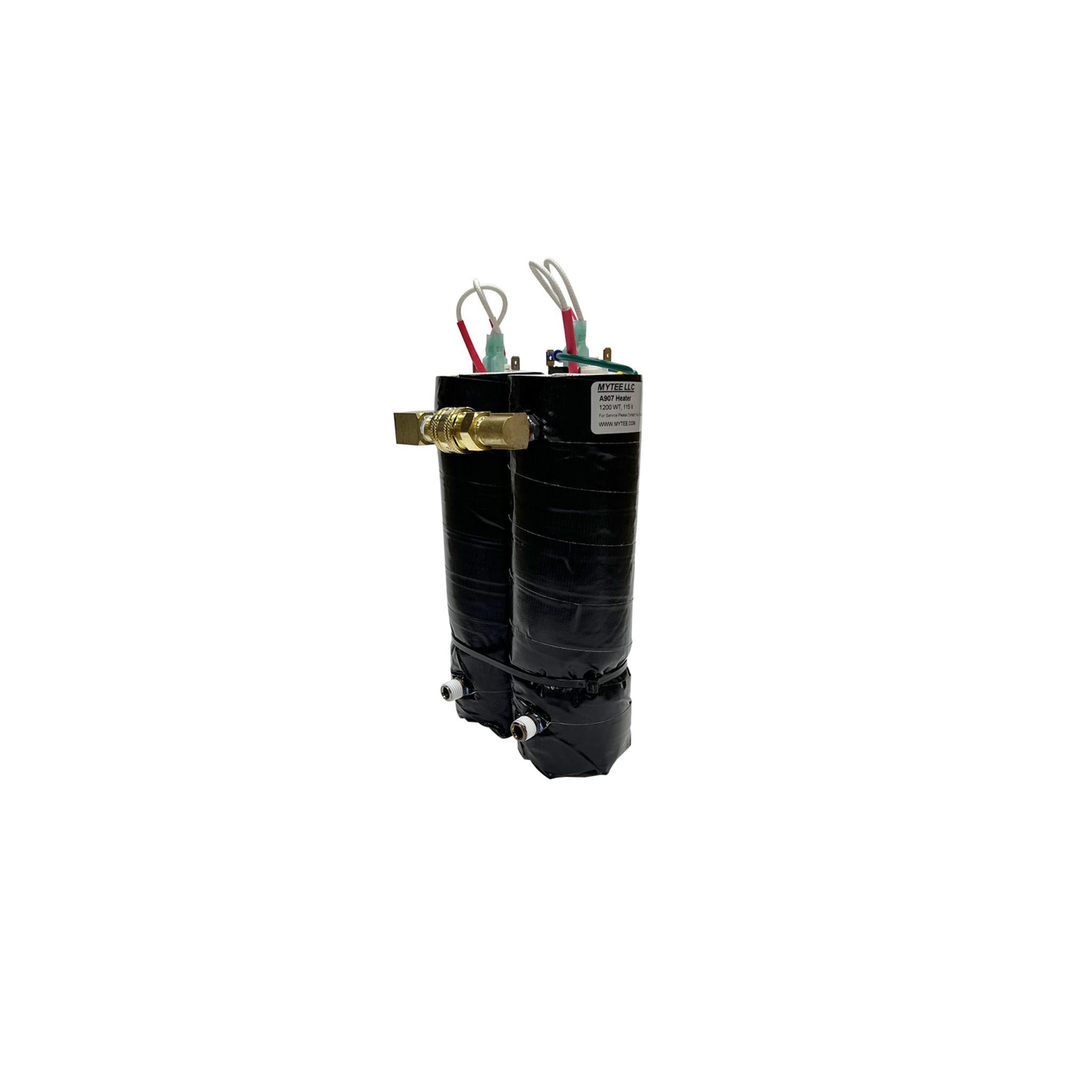 Mytee A907 Heater 1200W 115v replacement heater displayed with metal housing and wiring, designed for carpet extractors.