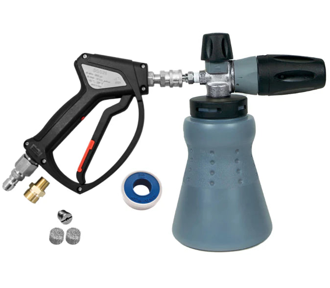 MTM HYDRO MAGNUM 28 FOAM KIT W/ ORIFICE AND FILTER shown as full kit including thread sealing tape.