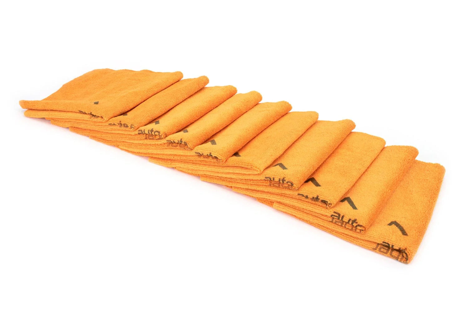 Orange AutoFiber Quadrant Wipe Microfiber Towels, 10-pack, with numbered quadrants for coating application and leveling.