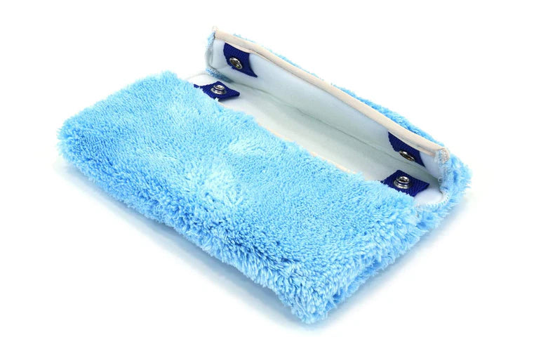AutoFiber Blue Mitt on a Stick Refill Microfiber Cover Plush, ideal for extended reach cleaning and detailing.