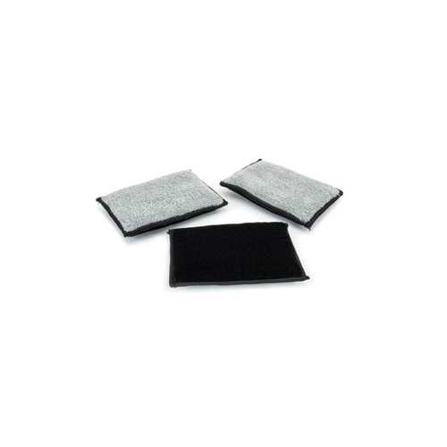 AutoFiber Scrub Ninja Interior Scrubbing Sponge shown in black and gray with dual-texture design for deep cleaning.