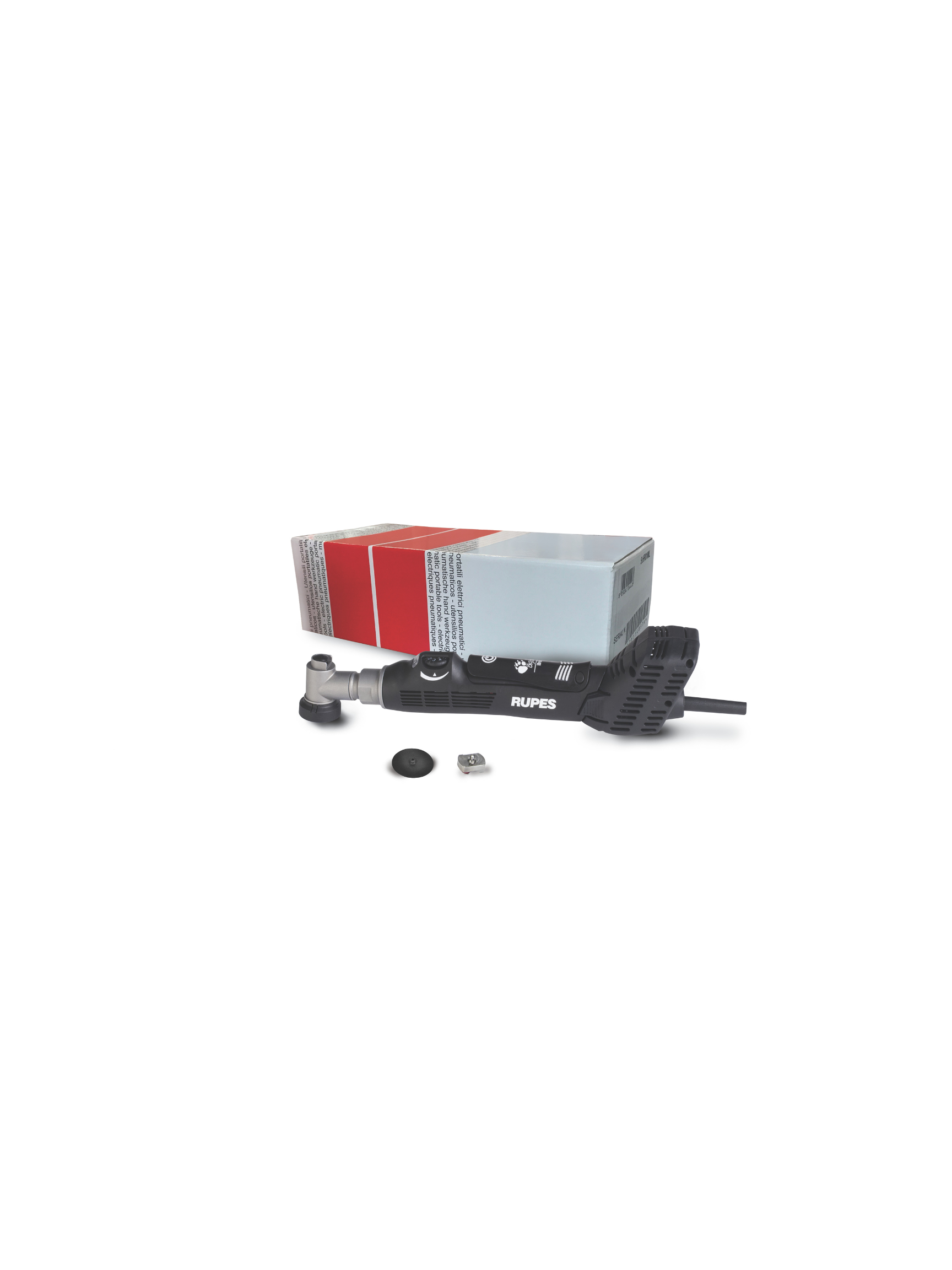 RUPES iBrid Nano Short Neck shown as the base tool, capable of both corded and cordless operation.