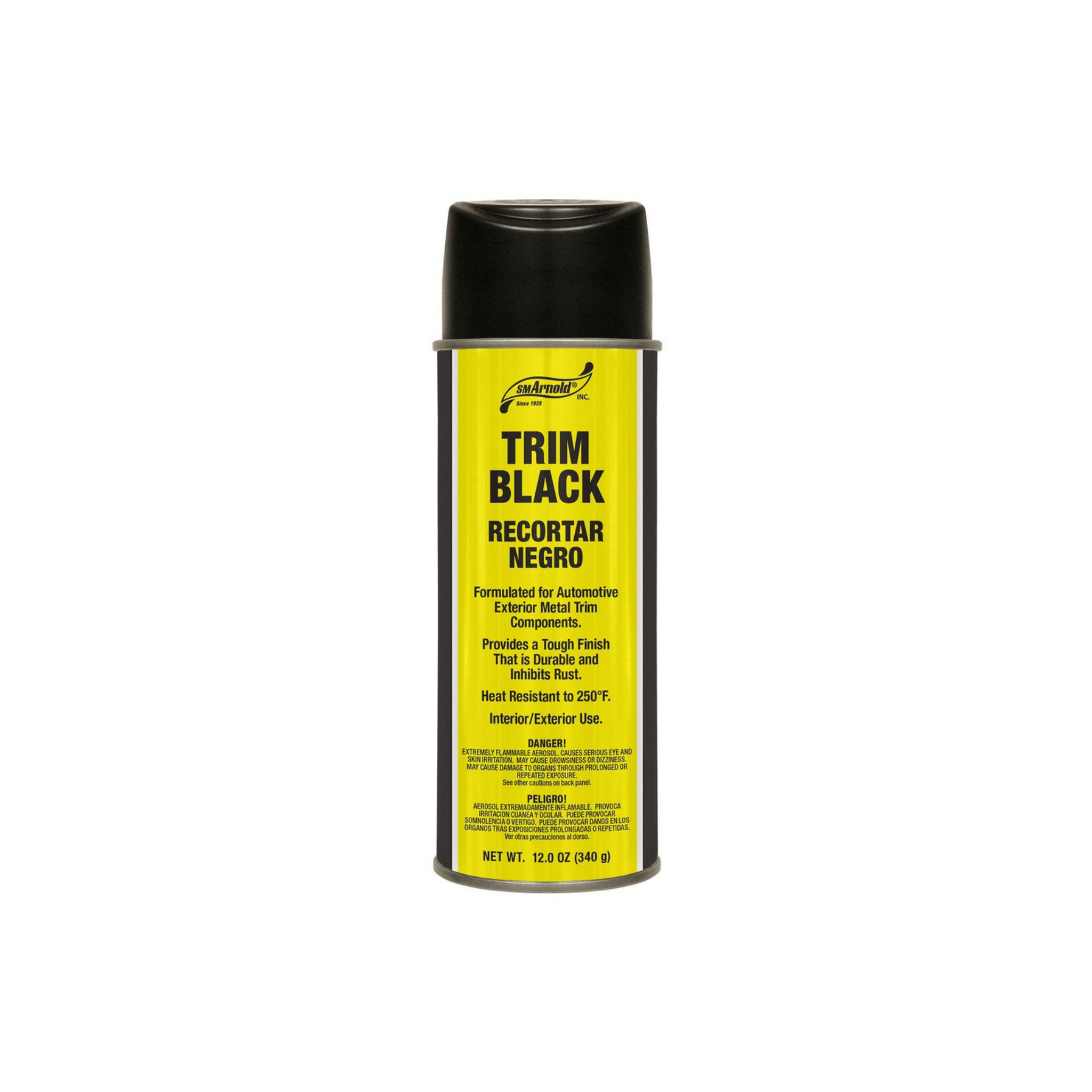 SM Arnold Trim Black Multi Purpose Aerosol Spray for restoring and protecting exterior metal trim.