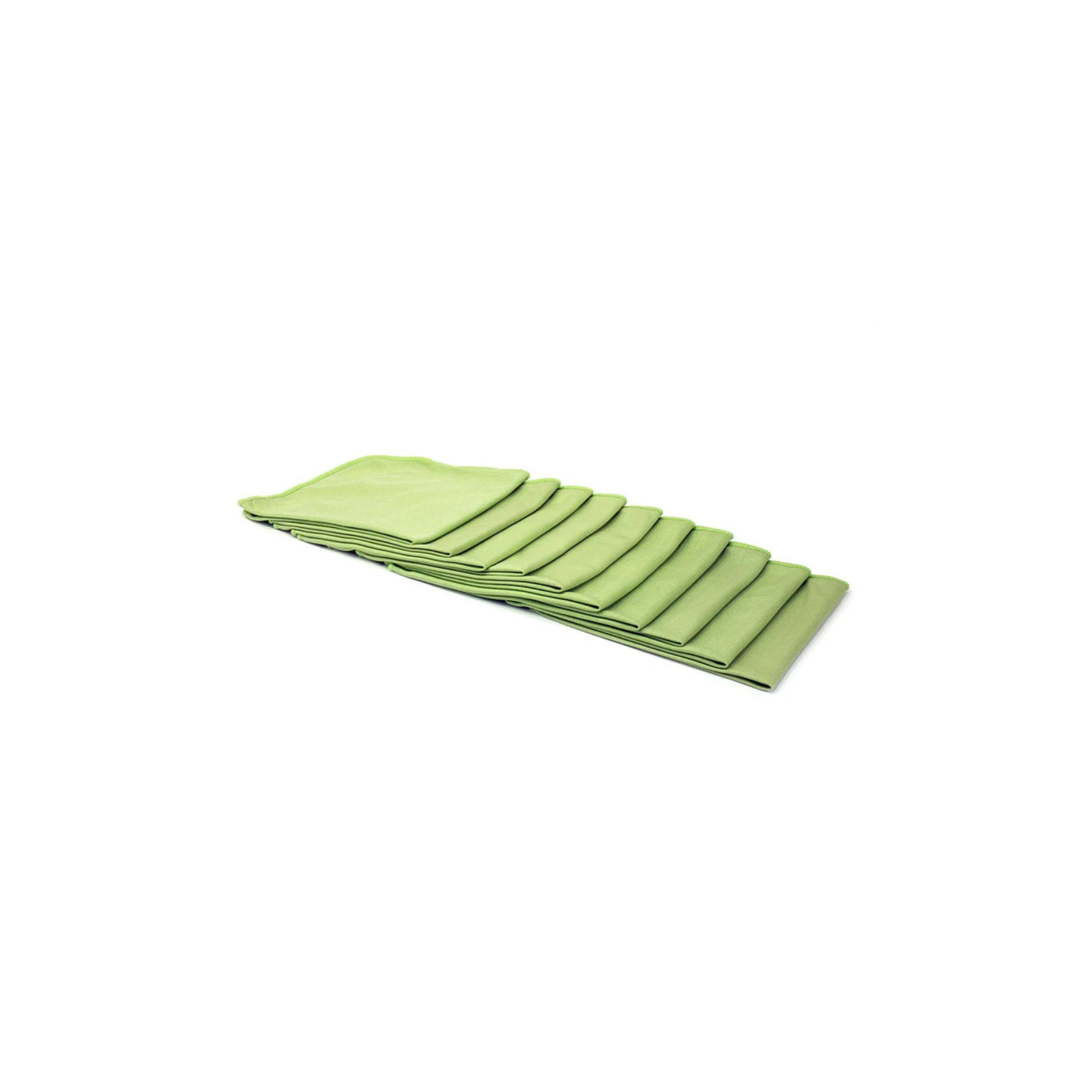 Autofiber Smooth Glass Microfiber Window and Mirror Towel, green 10-pack for streak-free window and mirror cleaning.