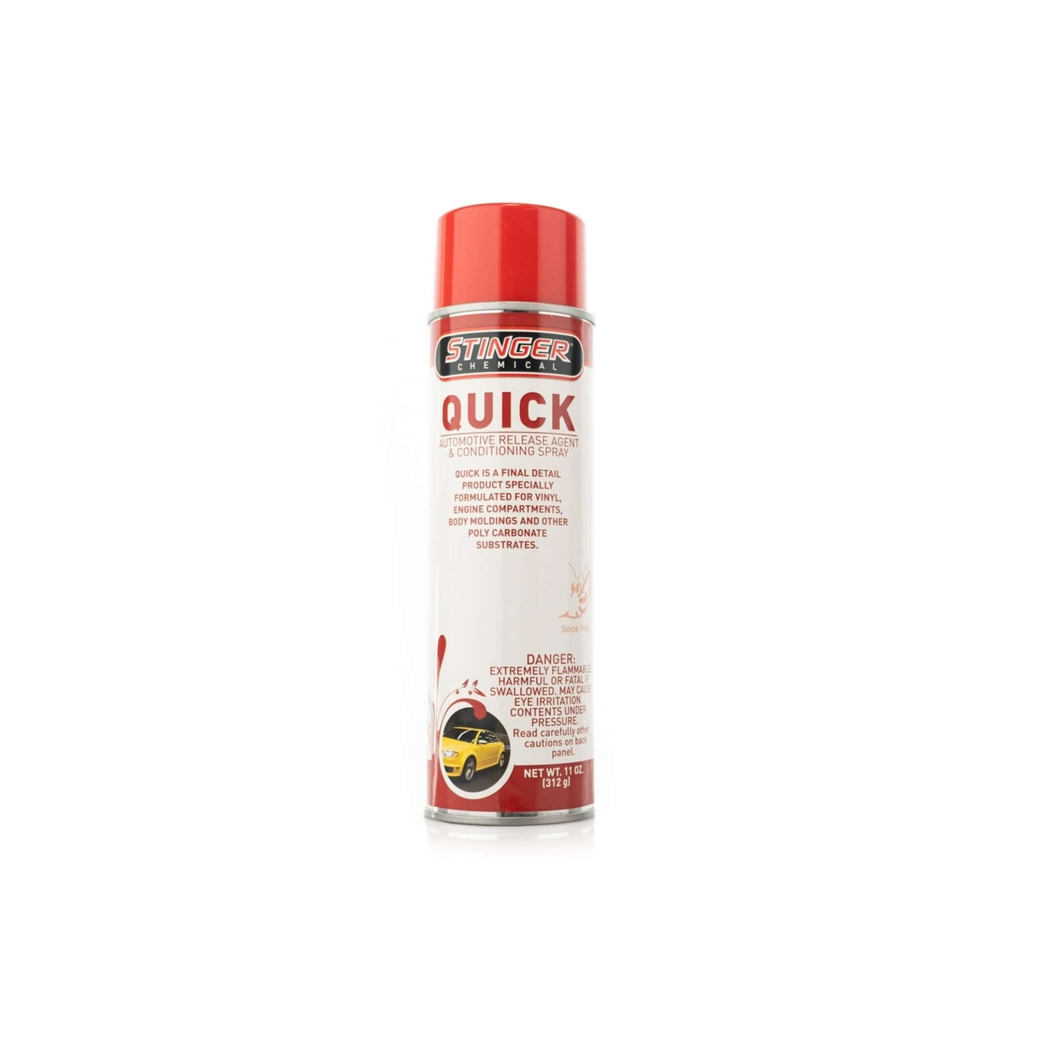 STINGER 603 QUICK COATING for vinyl and plastic; high gloss, unscented, great for tight spots, with a fan spray pattern.