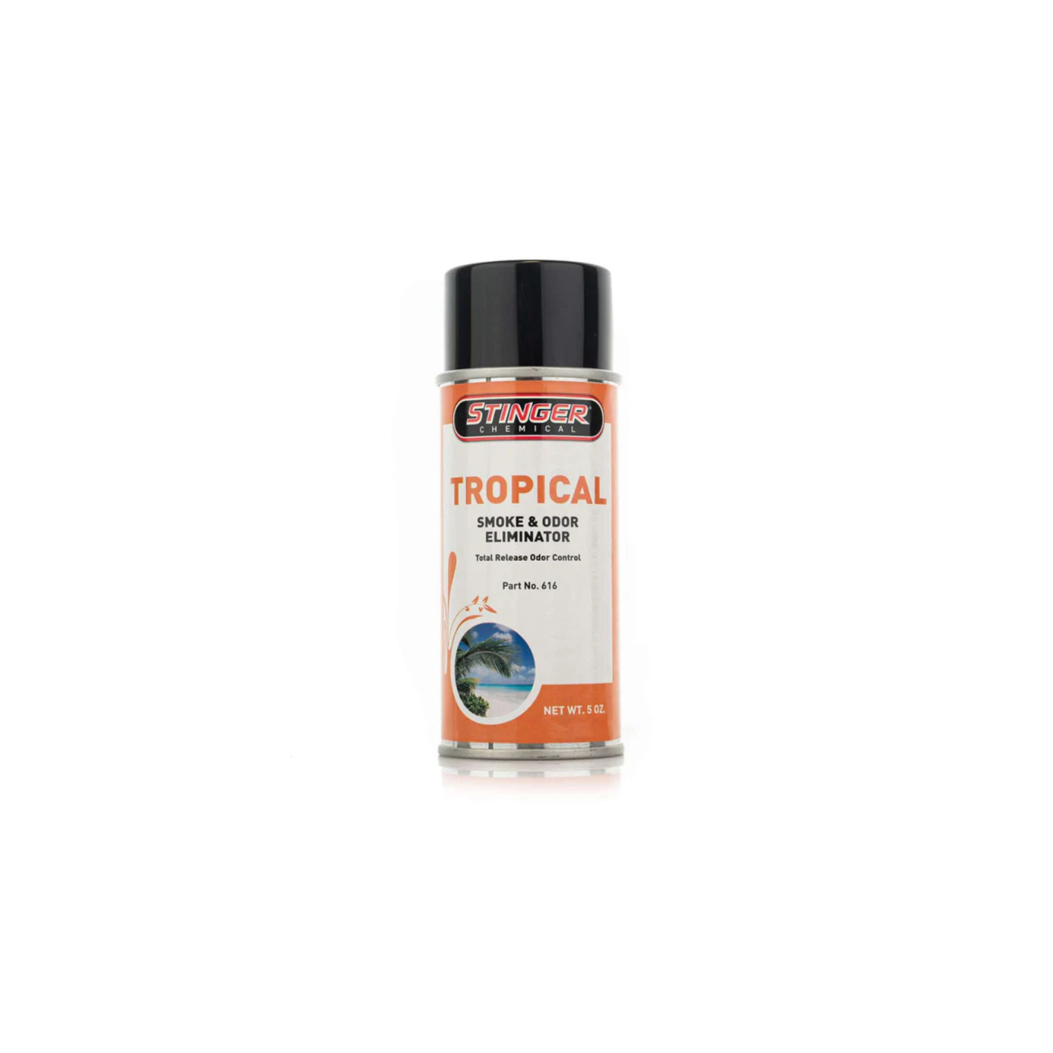 Stinger 5OZ Aerosol Odor Bomb (616 TROPICAL) eliminates strong odors like smoke, mildew, and decay.