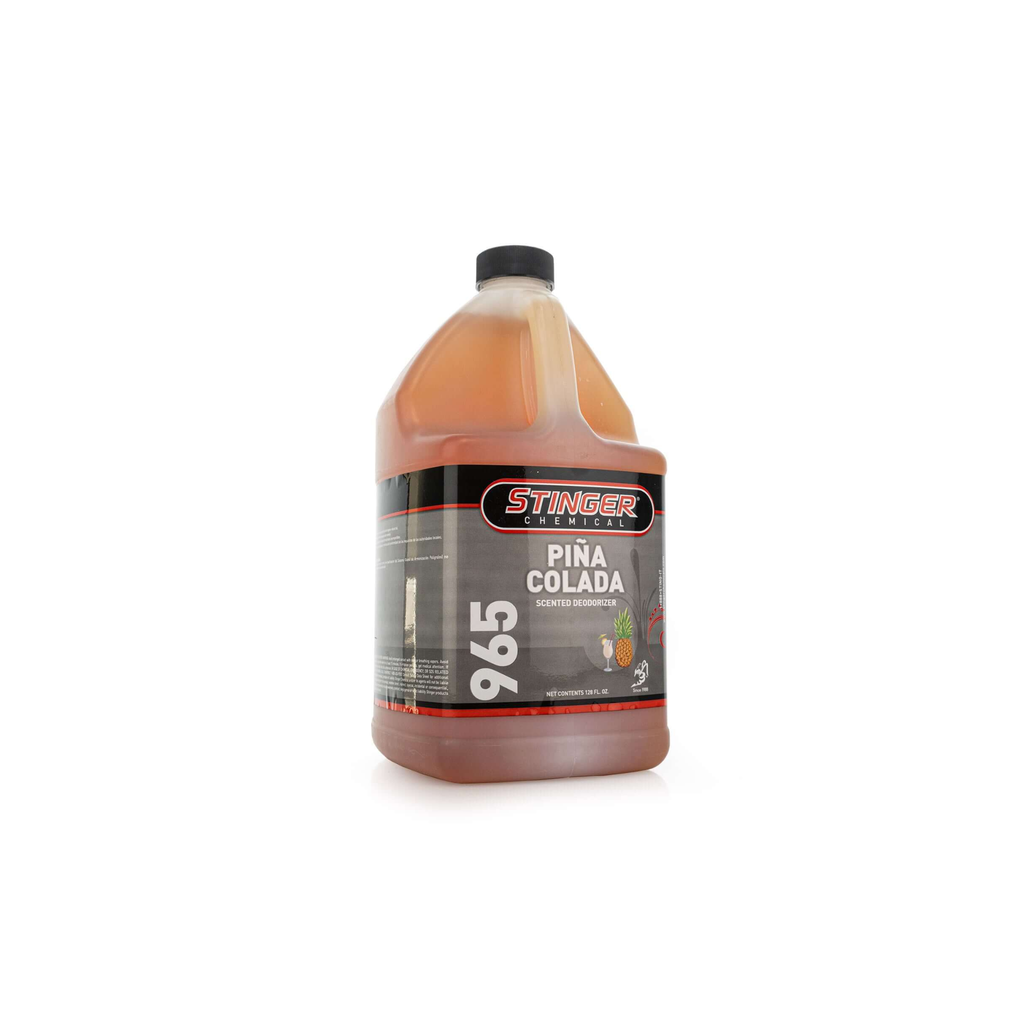 Stinger Chemical Fresh Scent Fragrance in Pina Colada for removal of unwanted odors on carpet and upholstery.