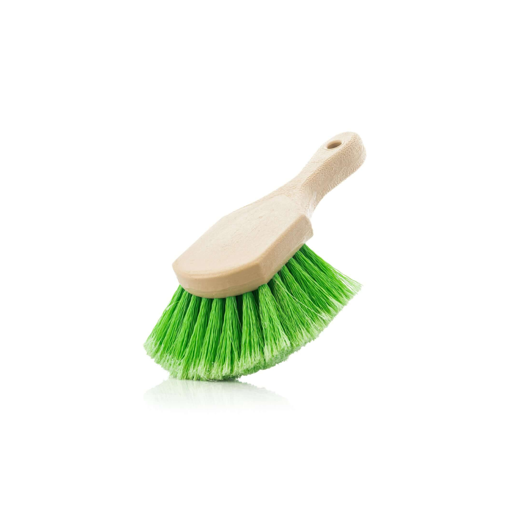 Stinger B23 Short Handle Brush with stiff bristles for precise tire cleaning or dressing application.