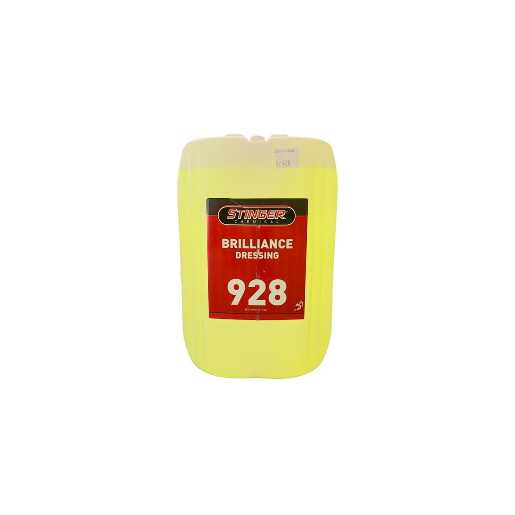 STINGER 928 BRILLIANCE DRESSING is a silicone-free, ready-to-use dressing for interior and exterior surfaces.