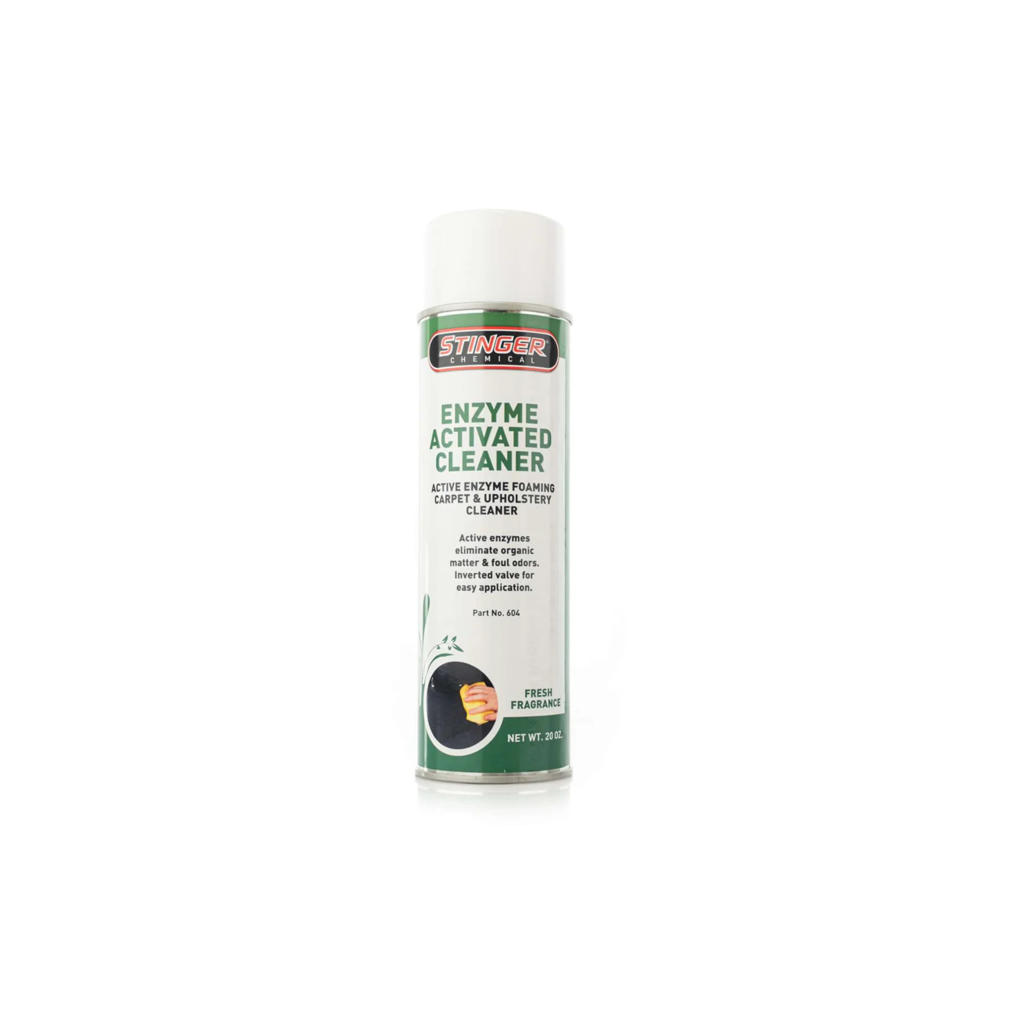 STINGER 604 ENZYME ACTIVATED CLEANER, a powerful biodegradable cleaning solution for stains and odors.
