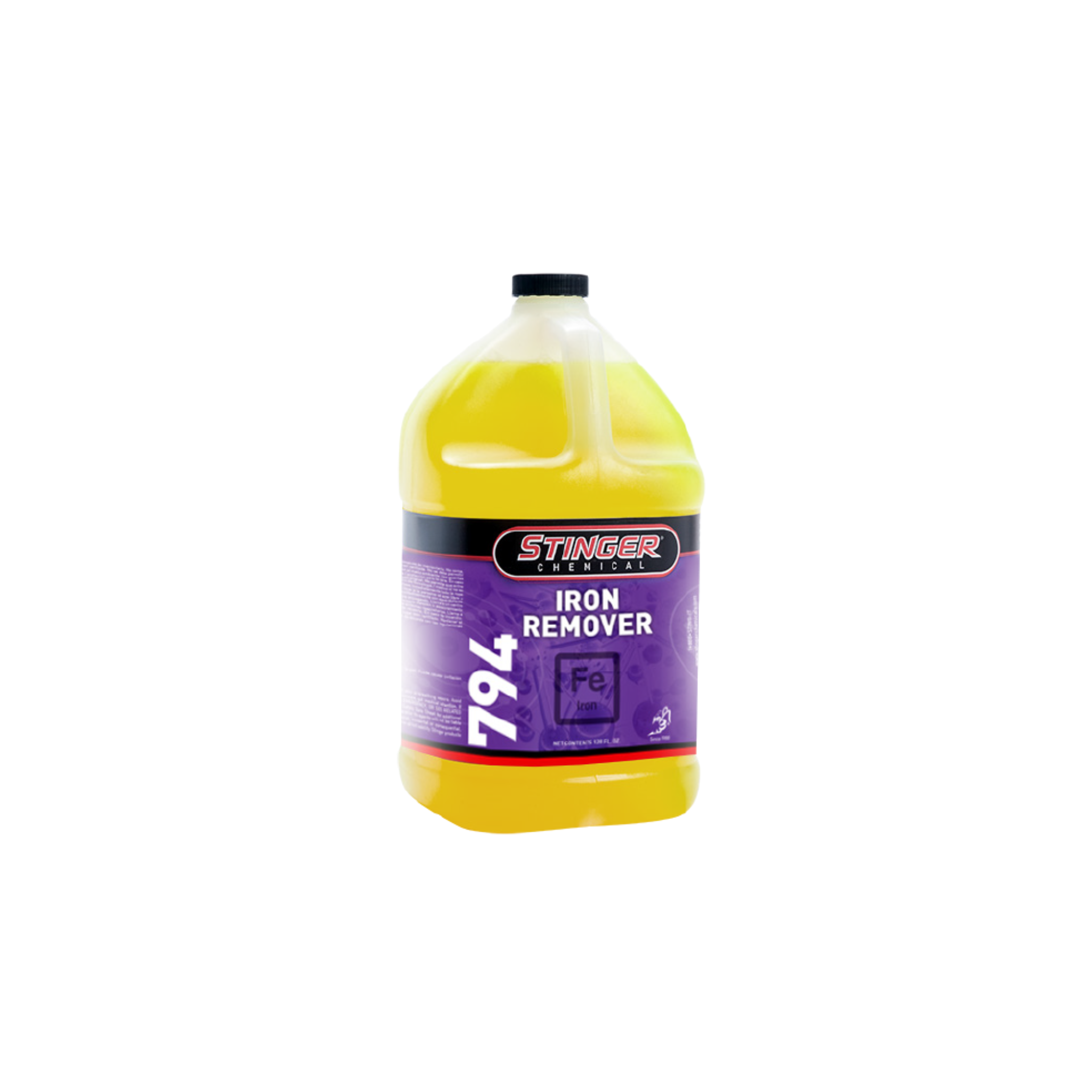Stinger Chemical 794 IRON REMOVER safely dissolves brake dust and iron contaminants from wheels and paint surfaces.