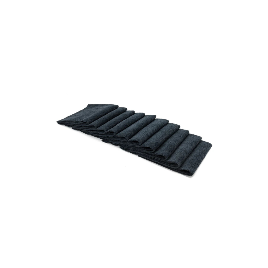 Black 10-pack Autofiber [Utility 300] All-Purpose Edgeless Microfiber Towel, 300GSM for all-purpose cleaning.
