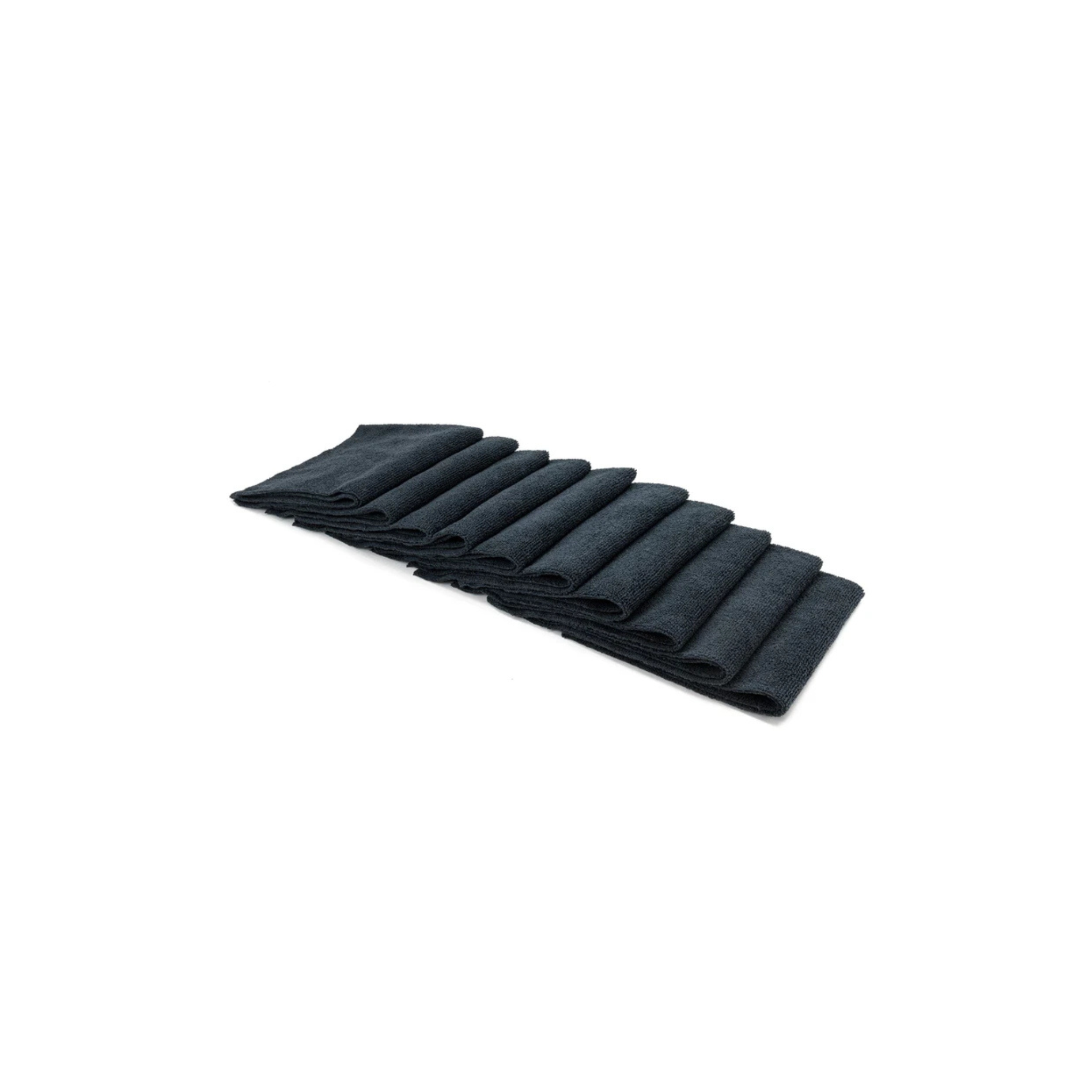 Black 10-pack Autofiber [Utility 300] All-Purpose Edgeless Microfiber Towel, 300GSM for all-purpose cleaning.