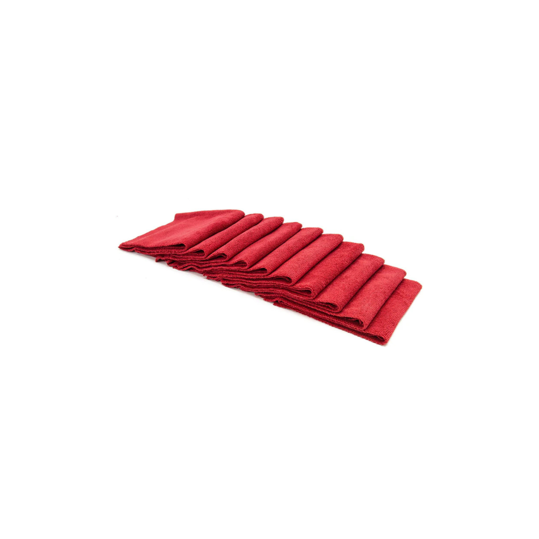 Red 10-pack Autofiber [Utility 300] All-Purpose Edgeless Microfiber Towel, 300GSM for all-purpose cleaning.