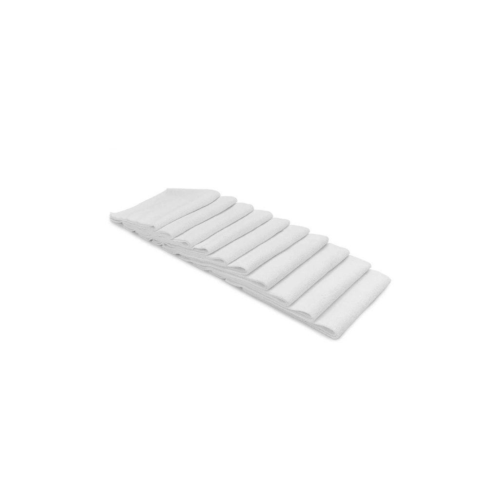 White 10-pack Autofiber [Utility 300] All-Purpose Edgeless Microfiber Towel, 300GSM for all-purpose cleaning.