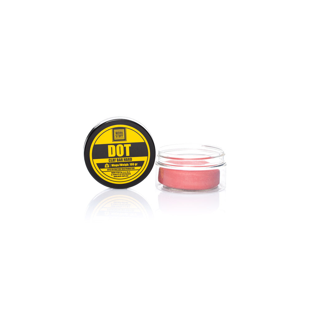 Work Stuff DOT Clay Bar Hard for heavy-duty removal of contaminants from vehicle surfaces in auto detailing.