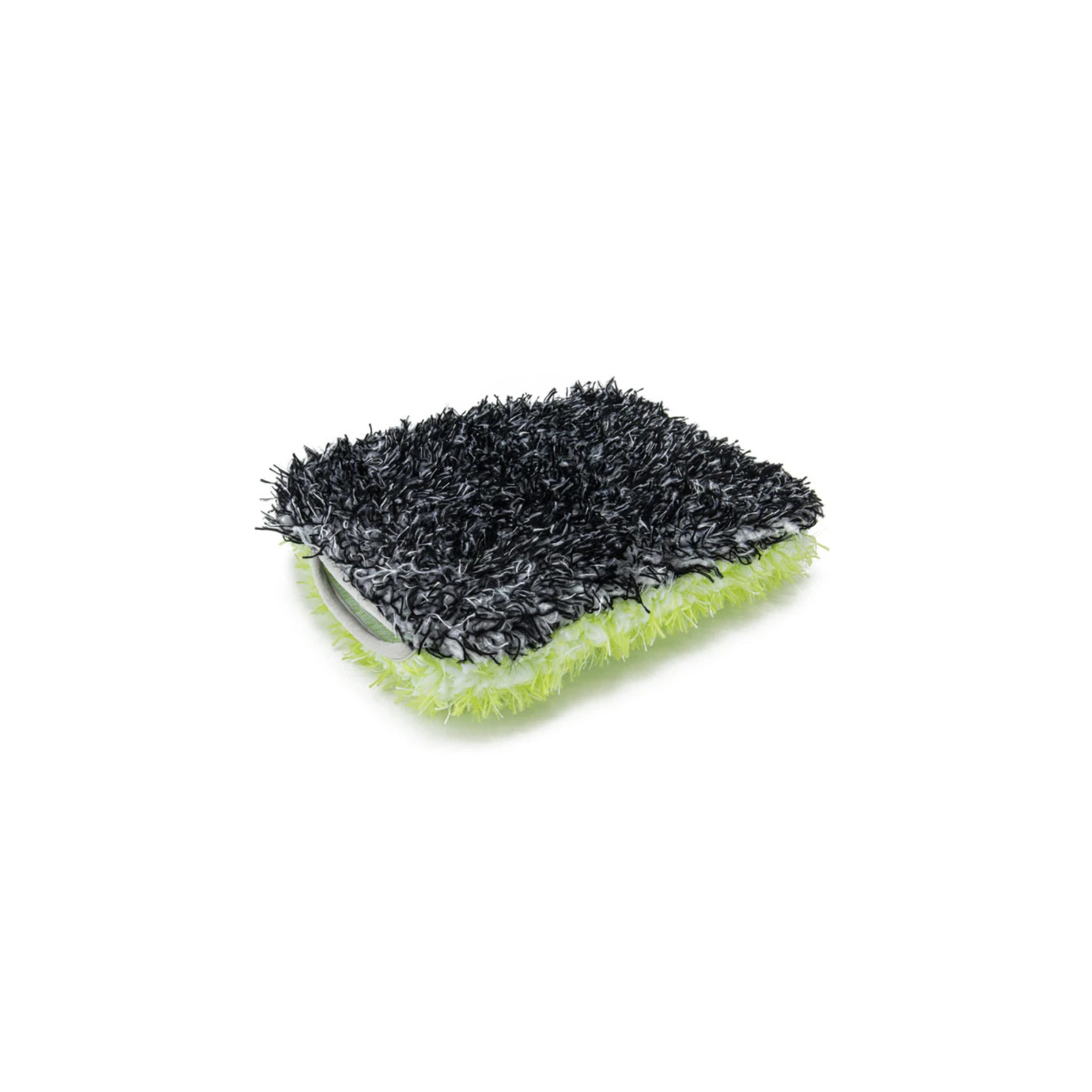 Green/black Autofiber Wash Monster Car Wash Pad for scratch-free car washing with plush microfiber design.