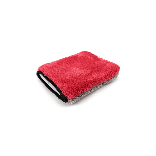 AutoFiber Zero Cuff Soft Plush Microfiber Car Wash Mitt Red/Gray for safe, scratch-free car washing.